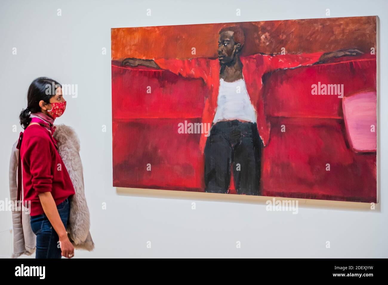 Londres, Royaume-Uni. 2 décembre 2020. Le ventriculaire 2018 - Lynette Yiadom-Boakye : volent en ligue avec la nuit à la Tate Britain, comme galeries rouvrent après le second verrouillage du coronavirus. La première grande exposition d'étude britannique de l'artiste britannique rassemble plus de 70 œuvres de l'un des peintres figuratifs les plus importants qui travaillent aujourd'hui, couvrant deux décennies et mettant en valeur leur capacité unique à concocter des sujets humains à partir d'une archive composite d'images trouvées et de son propre imagination. Crédit : Guy Bell/Alay Live News Banque D'Images