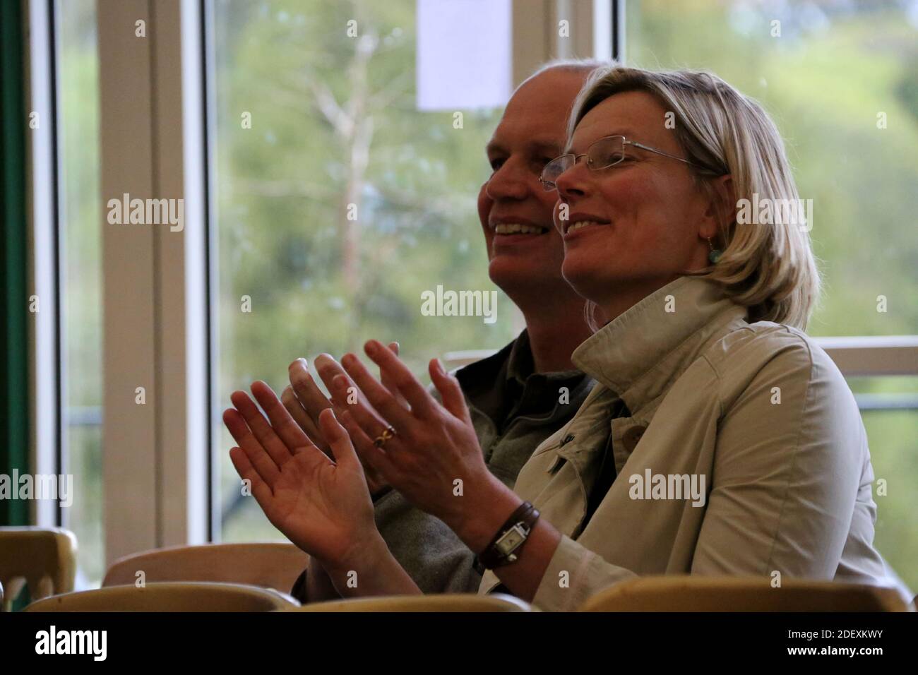 L'auteur Jung Chang au Boswell Book Festival Dumfries House, East Ayrshire, Écosse discute de son livre Empress Dowager CIXI. Jung Chang est un écrivain britannique d'origine chinoise qui vit actuellement à Londres, plus connu pour son autobiographie familiale Wild Swans, vendant plus de 10 millions d'exemplaires dans le monde entier, mais interdit en République populaire de Chine Banque D'Images