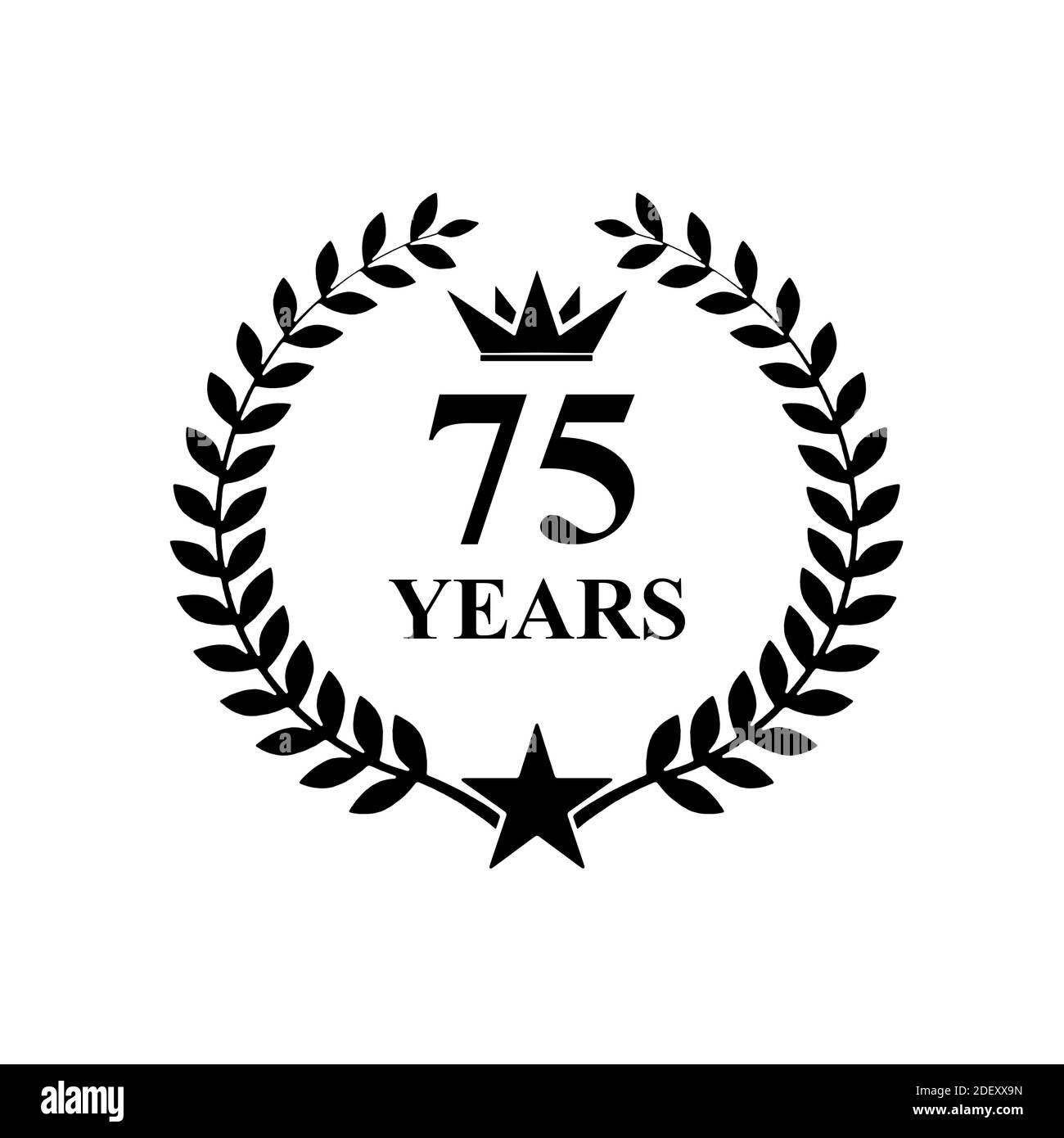 75 ans anniversaire , luxueux logo Golden Banque D'Images 75 ans anniversaire , luxueux logo Golden Banque D'Images