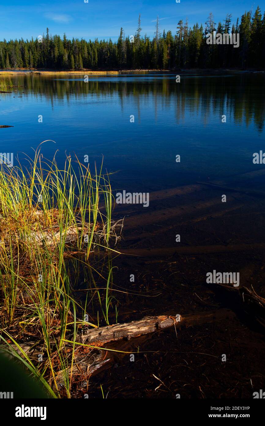 Heavenly Twin Lakes, Sky Lakes Wilderness, Winema National Forest, Oregon Banque D'Images