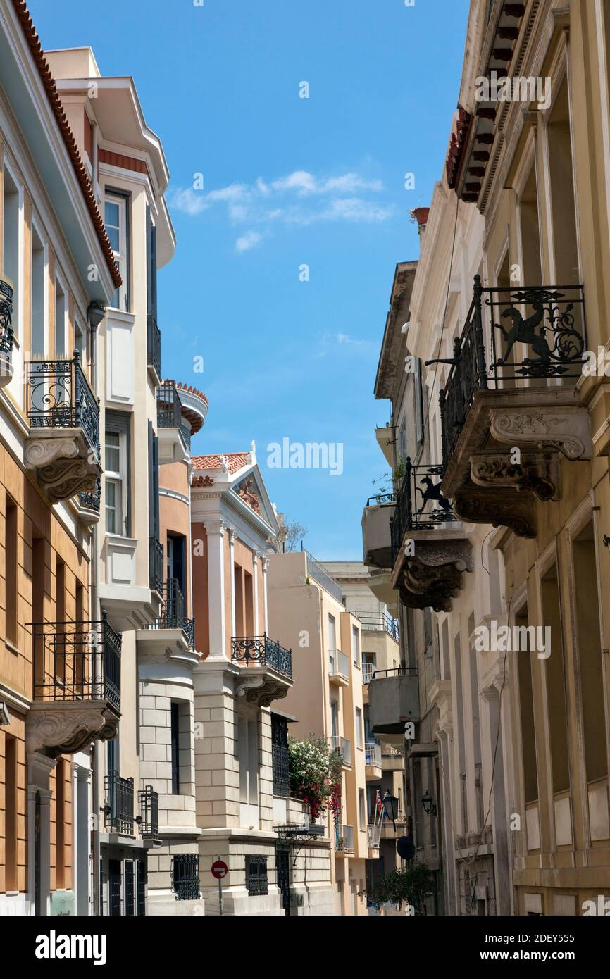 Maisons de quartier de Plaka, Athènes, Grèce Banque D'Images