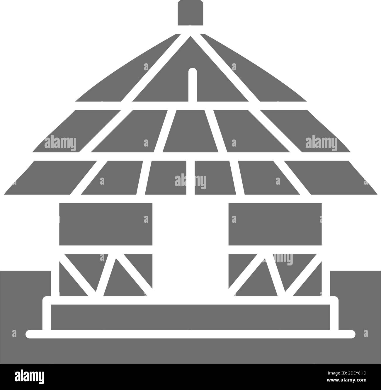 Vecteur africain maison traditionnelle icône grise. Illustration de Vecteur Vecteur africain maison traditionnelle icône grise. Illustration de Vecteur
