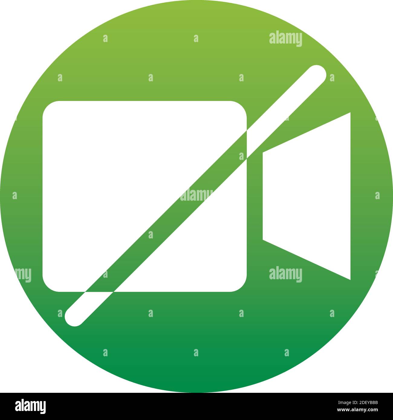 Vidéo désactivée icône de réseaux sociaux isolée sur fond blanc. Symbole de notification icône de vecteur simple moderne pour la conception de sites Web, l'application mobile, l'interface utilisateur. Vecteur Ill Illustration de Vecteur