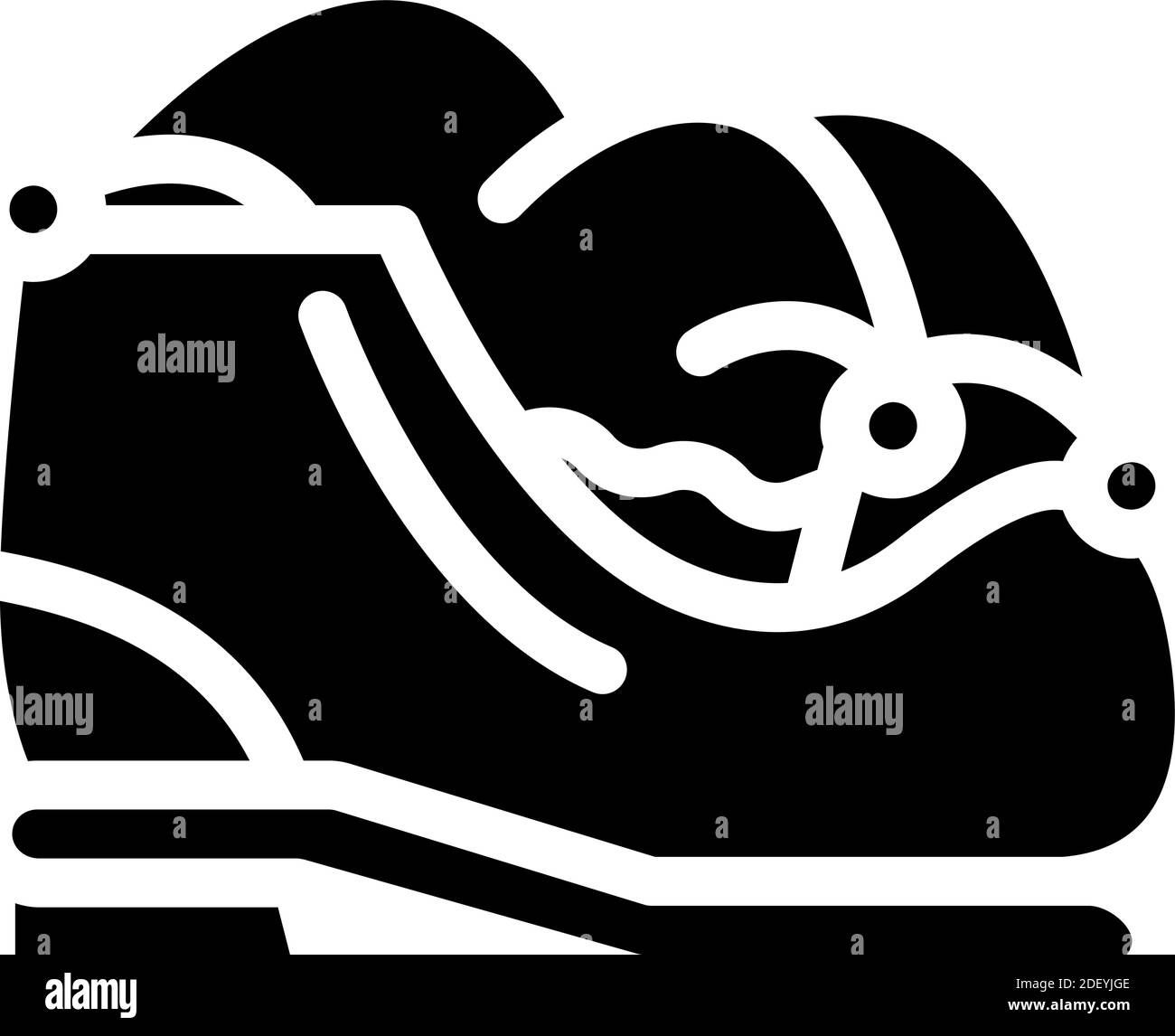 illustration du vecteur d'icône de glyphe de démarrage clown et de chapeau Illustration de Vecteur