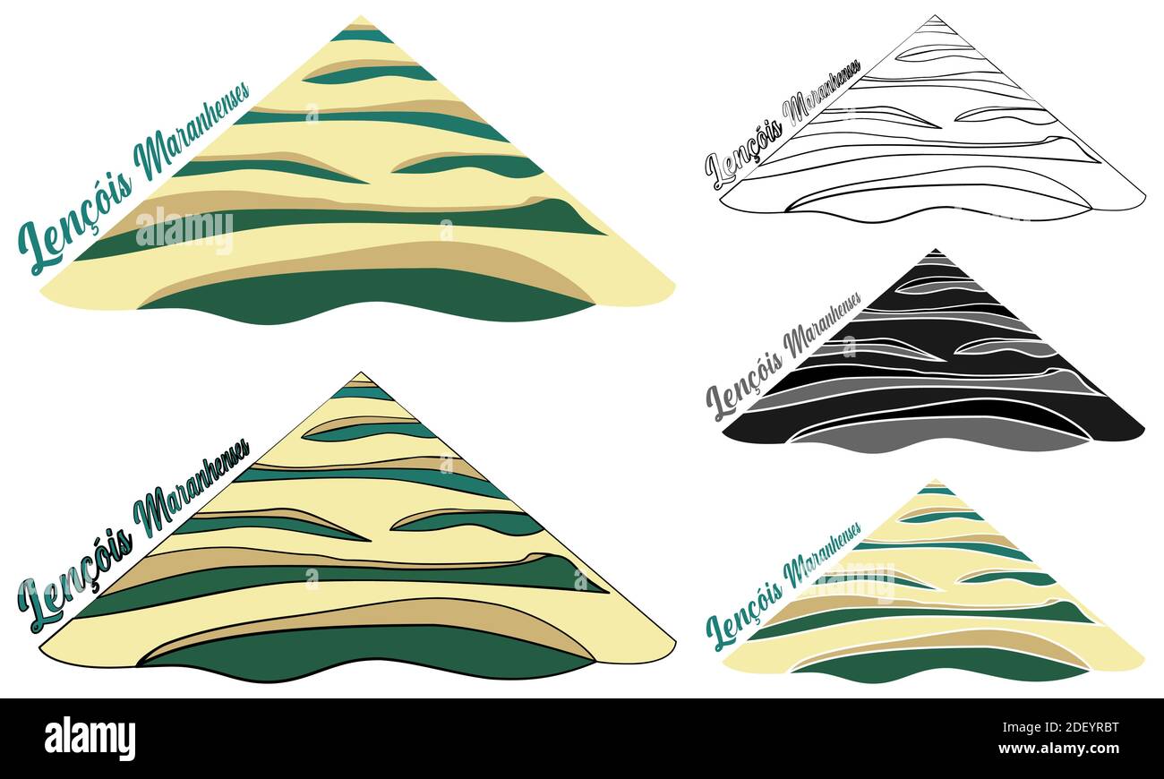 Feuilles de Maranhao, nord-est du Brésil Illustration de Vecteur