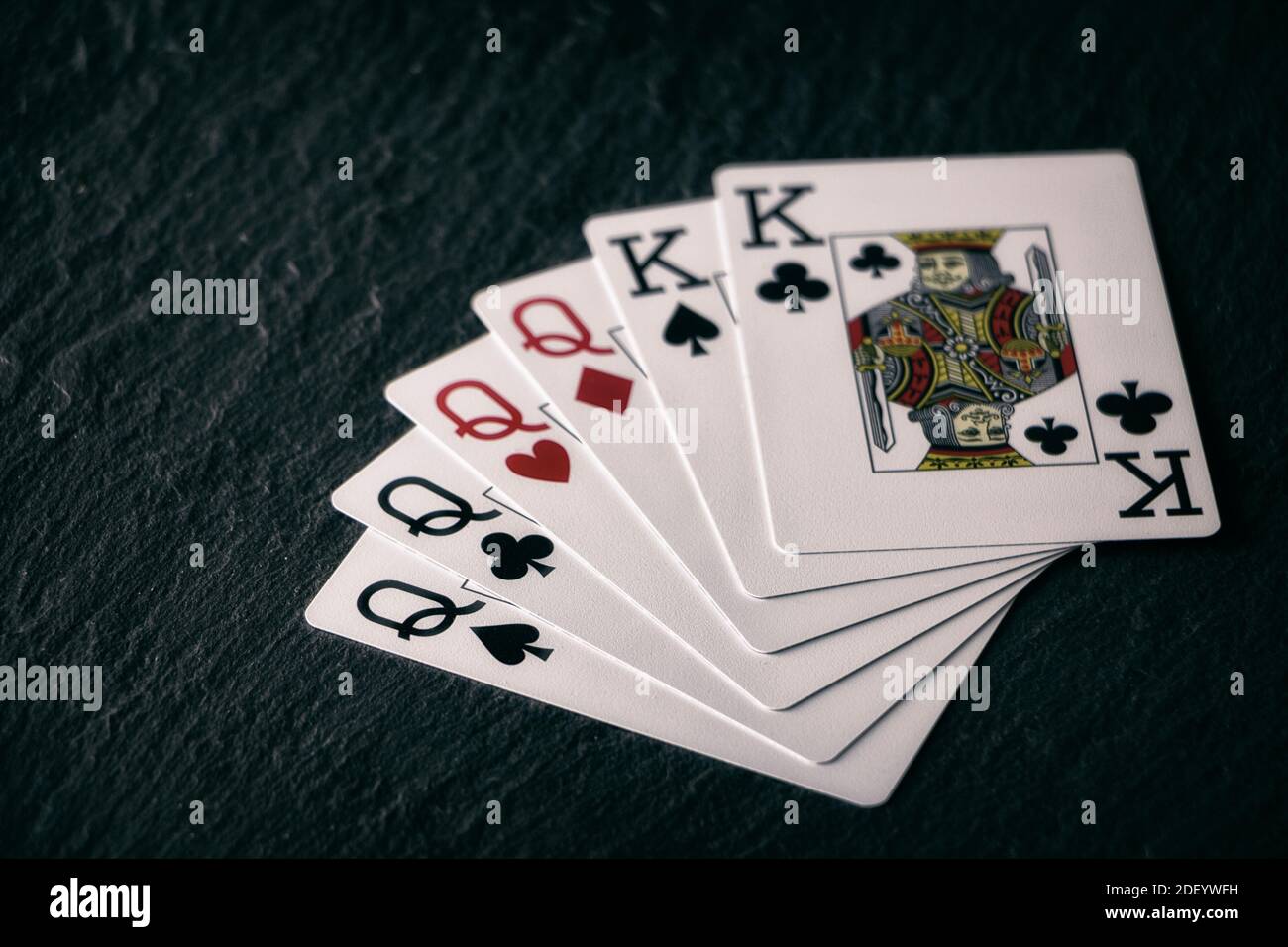 Quatre d'une combinaison de genre dans le poker Banque D'Images