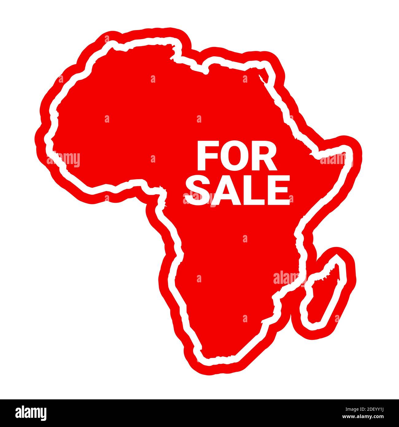 L'Afrique est à vendre - privatisation des investissements nationaux et étrangers dans l'industrie africaine. Les investisseurs étrangers possèdent des affaires sur le continent. VVecto Banque D'Images