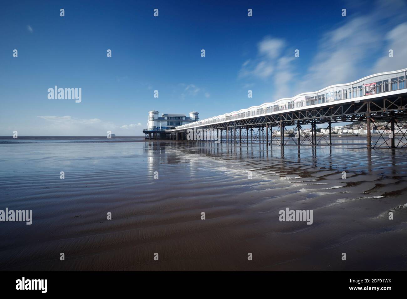 Le Grand Pier. Weston-super-Mare, Somerset, Royaume-Uni. Banque D'Images