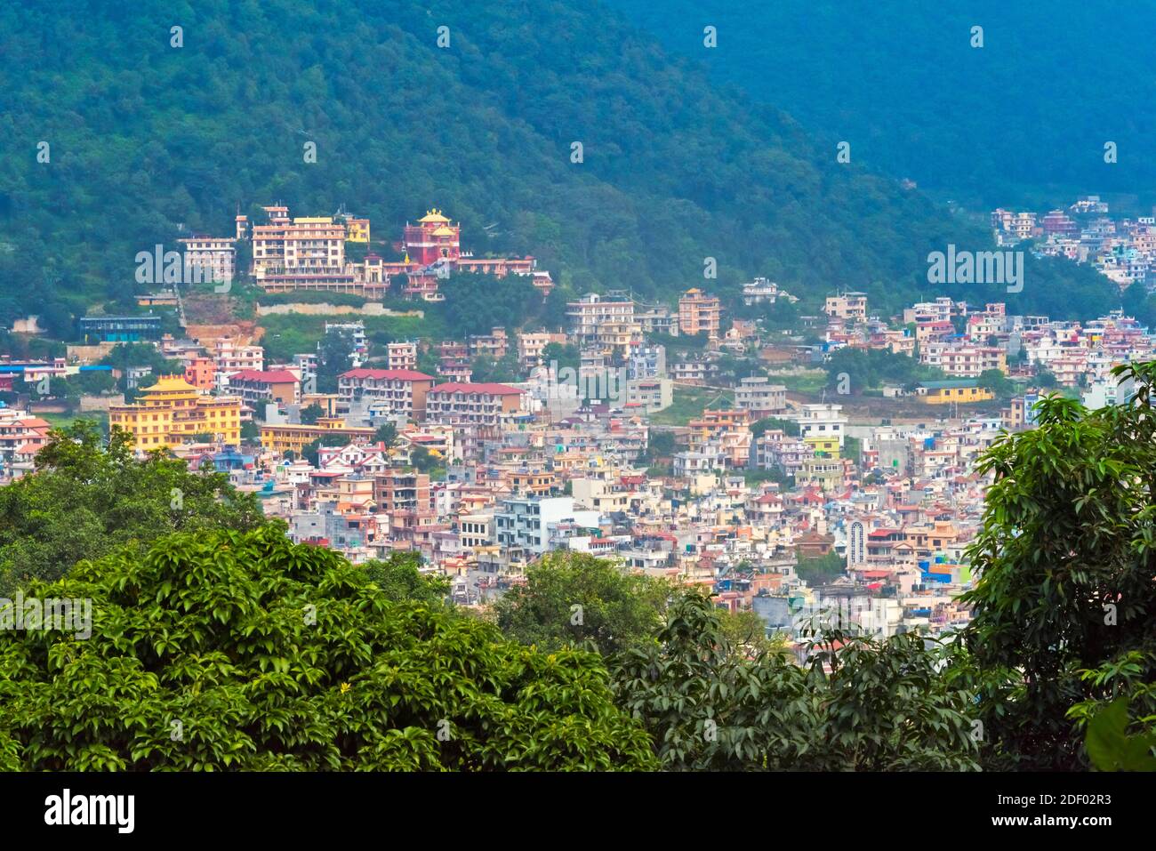Paysage urbain de Katmandou dans la vallée de Katmandou, Népal Banque D'Images