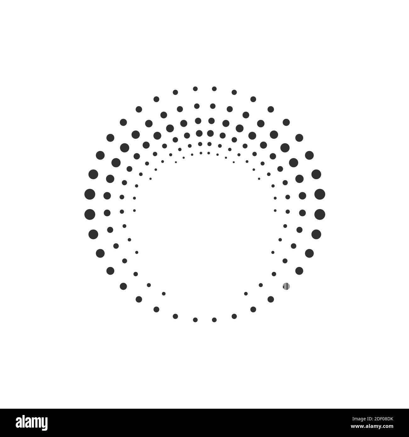 Élément de conception de logo noir abstrait demi-ton, illustration vectorielle. Cercle demi-ton. Illustration vectorielle de stock isolée sur fond blanc. Illustration de Vecteur