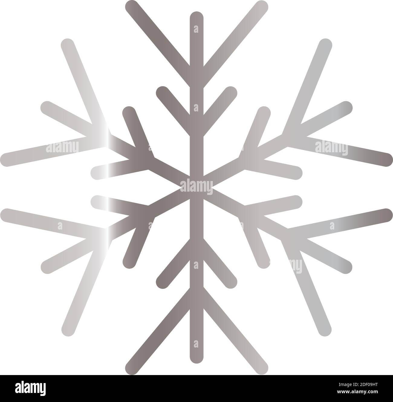flocon de neige gris clair sur fond blanc Illustration de Vecteur