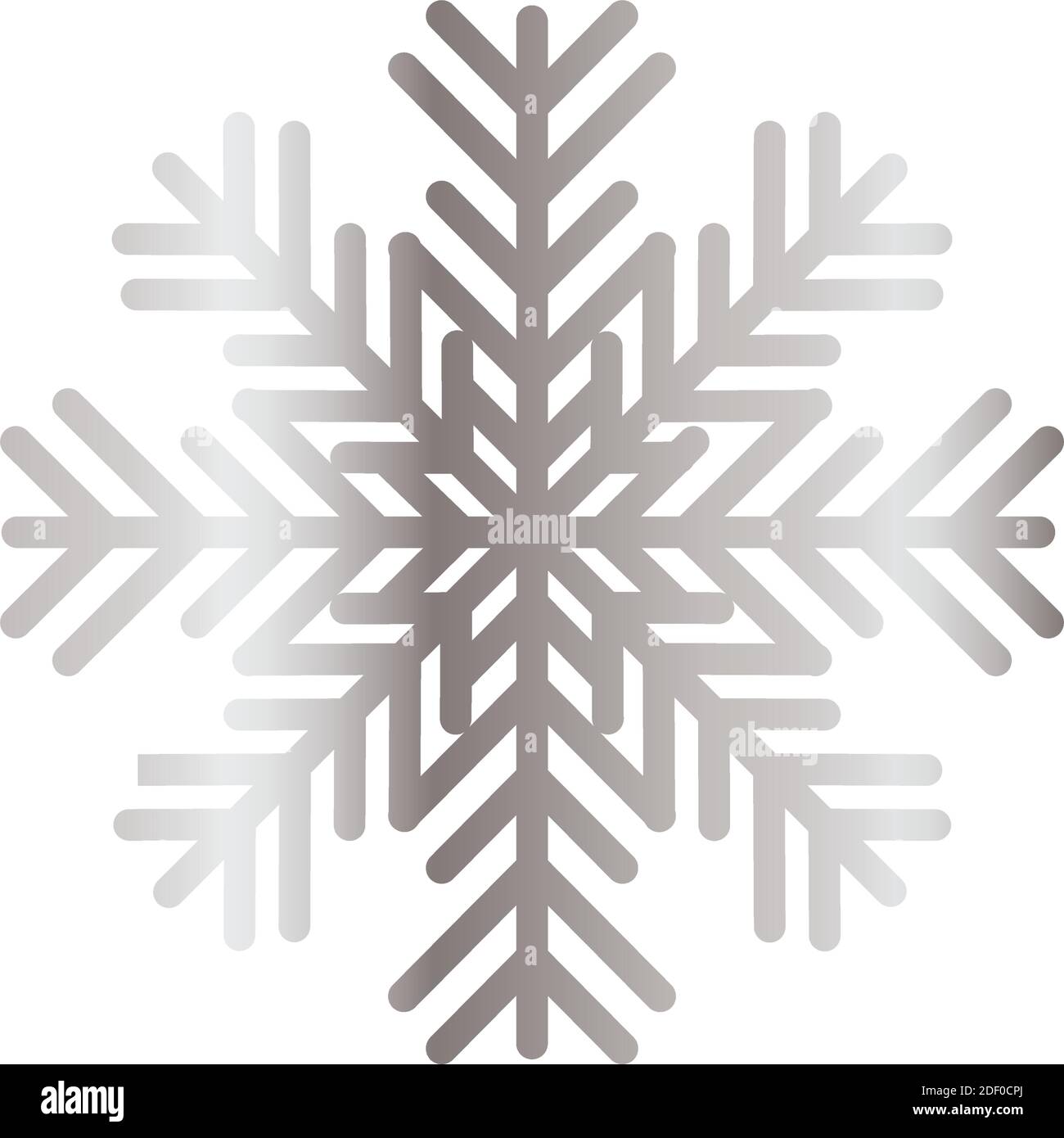 flocon de neige gris clair sur fond blanc Illustration de Vecteur