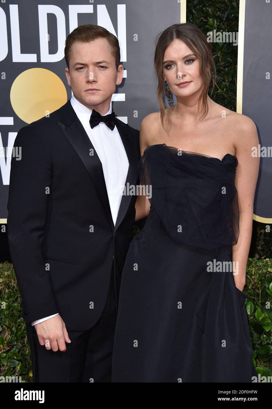 Taron Egerton et Emily Thomas assistent aux 77e Golden Globe Awards au Beverly Hilton, Los Angeles, CA, États-Unis, le 5 janvier 2020. Photo de Lionel Hahn/ABACAPRESS.COM Banque D'Images