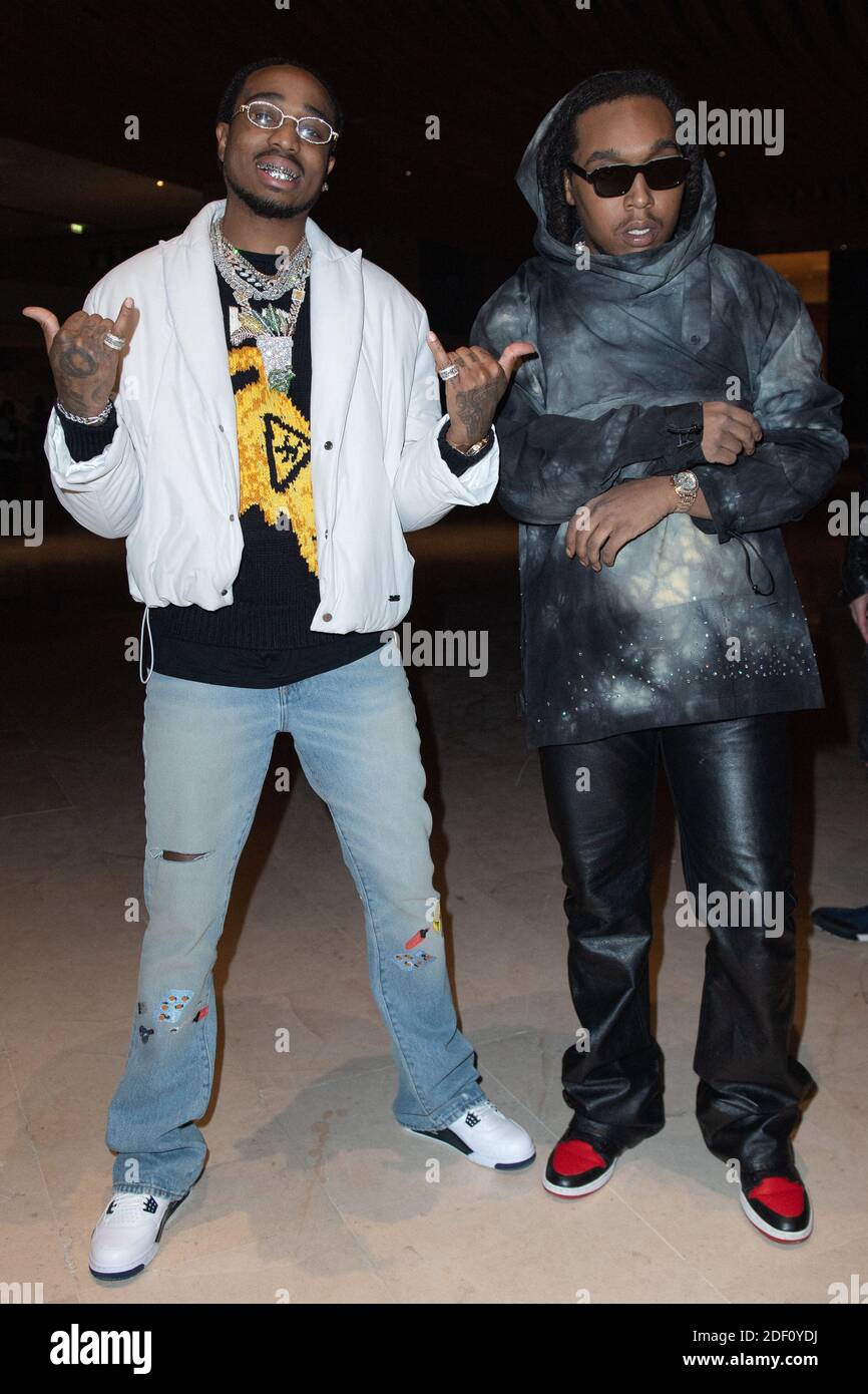 Le rappeur Quavo et Rapper Takeoff de Migos participant au spectacle Off  White pour hommes automne/hiver 2020-2021 dans le cadre de la semaine de la  mode de Paris à Paris, France, le