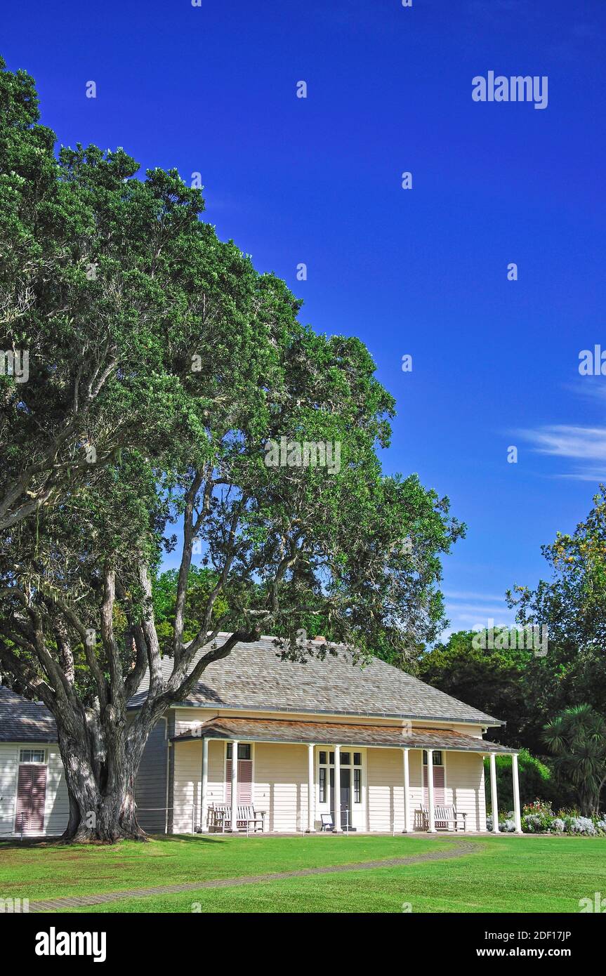 Le Traité, Maison du Traité de Waitangi, Waitangi, Bay of Islands, Northland, North Island, New Zealand Banque D'Images