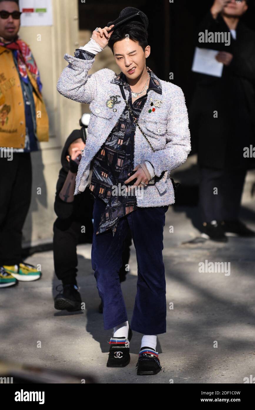 G-Dragon participe au salon Chanel haute Couture Printemps/été 2020 dans le  cadre de la semaine de la mode de Paris le 21 janvier 2020 à Paris, France.  Photo de Julie Sebadelha/ABACAPRESS.COM Photo