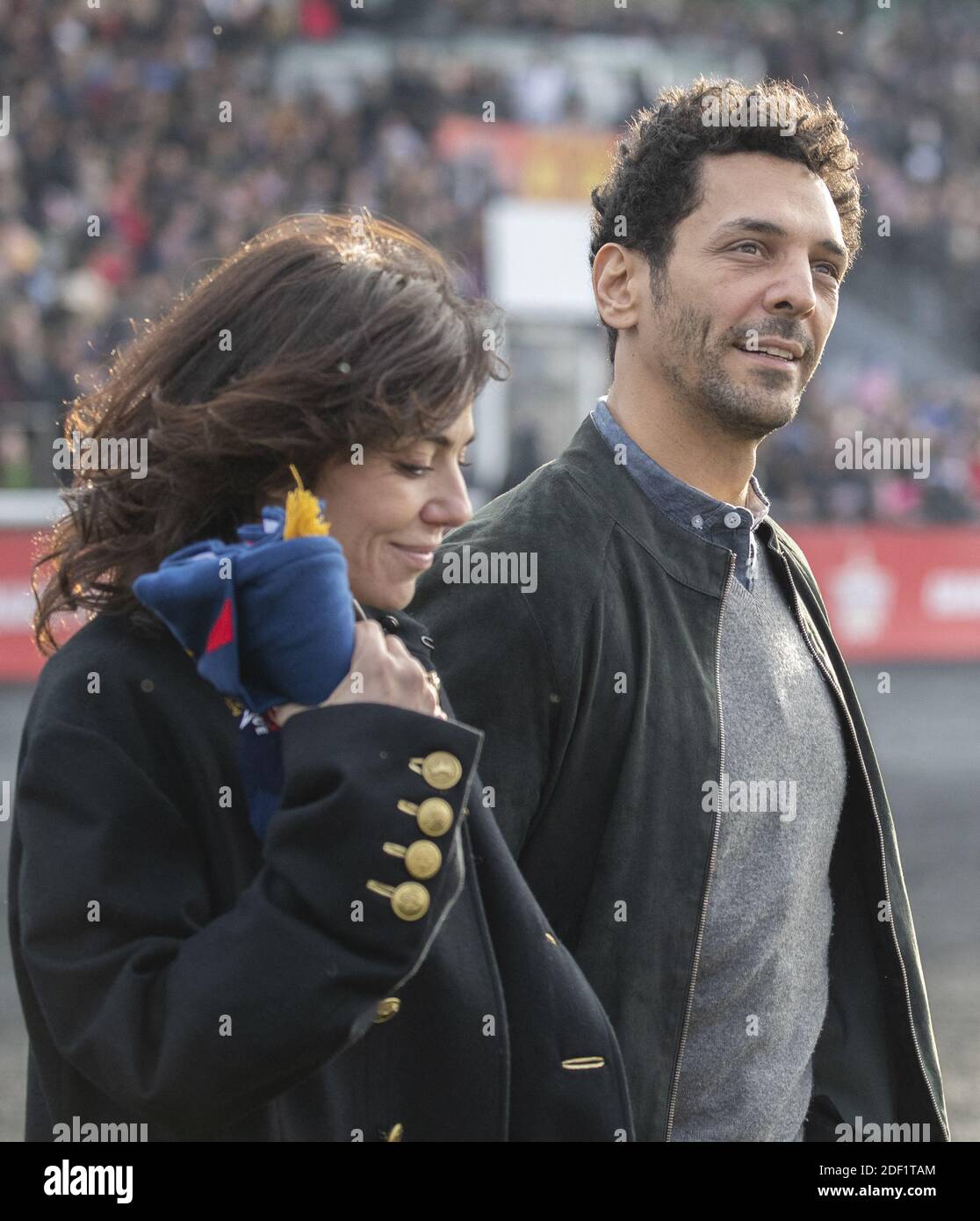 Tomer SISLEY et son épouse Sandra assistent à la course du Grand Prix d'Amérique le 2 janvier 2020 à l'hippodrome de Vincennes près de Paris, France. Photo de Loic BARATOUX/ABACAPRESS.COM Banque D'Images