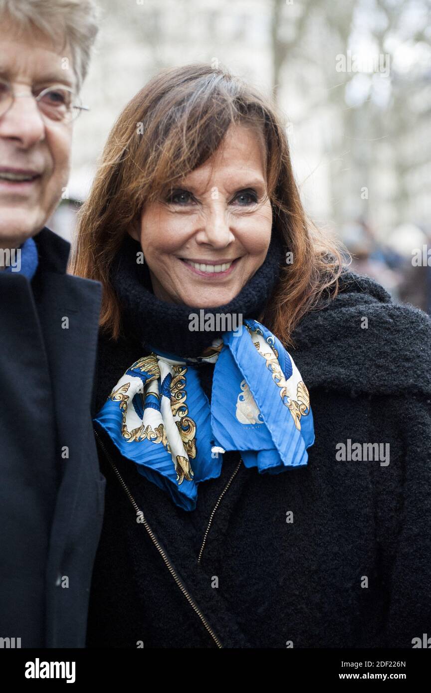 Denise Fabre aux funérailles de feu directeur de cabaret français Michel Georges Alfred Catty connu sous le nom de Michou à l'église Saint-Jean de Montmartre à Paris. Michou est décédé à l'âge de 88 ans le 26 janvier 2020. Paris, France le 312020 janvier photo de Magali Cohen/ABACAPRESS.COM Banque D'Images