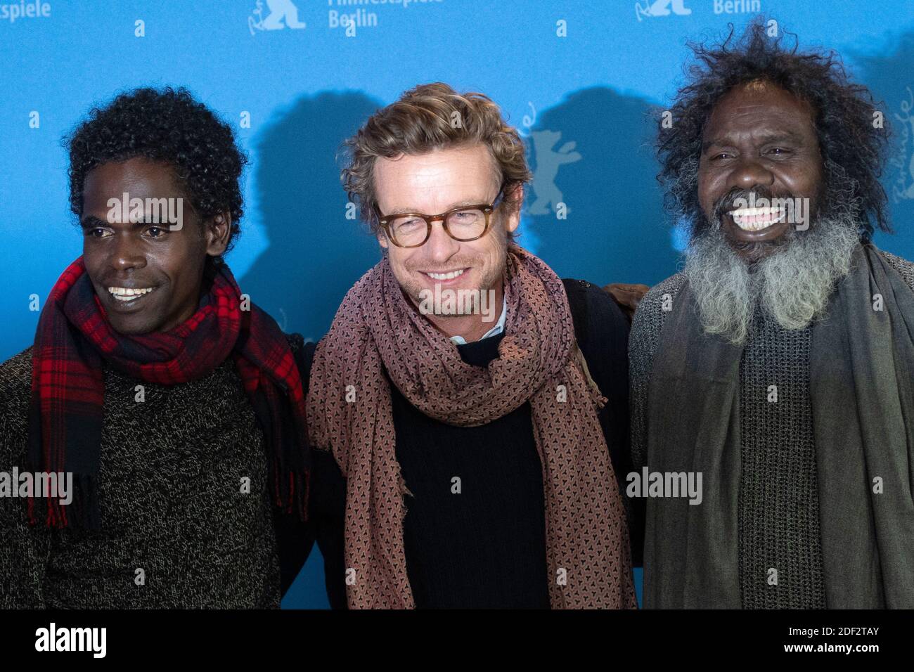 Jacob Junior Nayinggul, Simon Baker et Witiyana Marika assistent à High Ground Photocall dans le cadre de la 70e Berlinale (Berlin International film Festival) à Berlin, en Allemagne, le 23 février 2020. Photo d'Aurore Marechal/ABACAPRESS.COM Banque D'Images