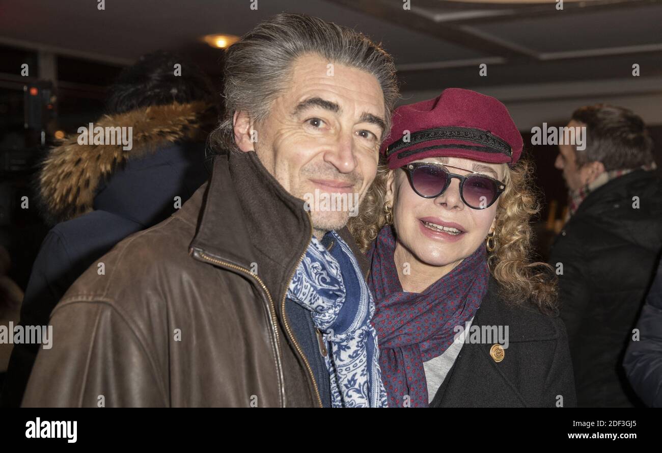 Grace DE CAPITANI et son mari Philippe BELLON assistent à la fête de lancement Starmag.com, Paris, France, le 3 mars 2020. Photo de Loïc Baratoux/ABACAPRESS.COM Banque D'Images