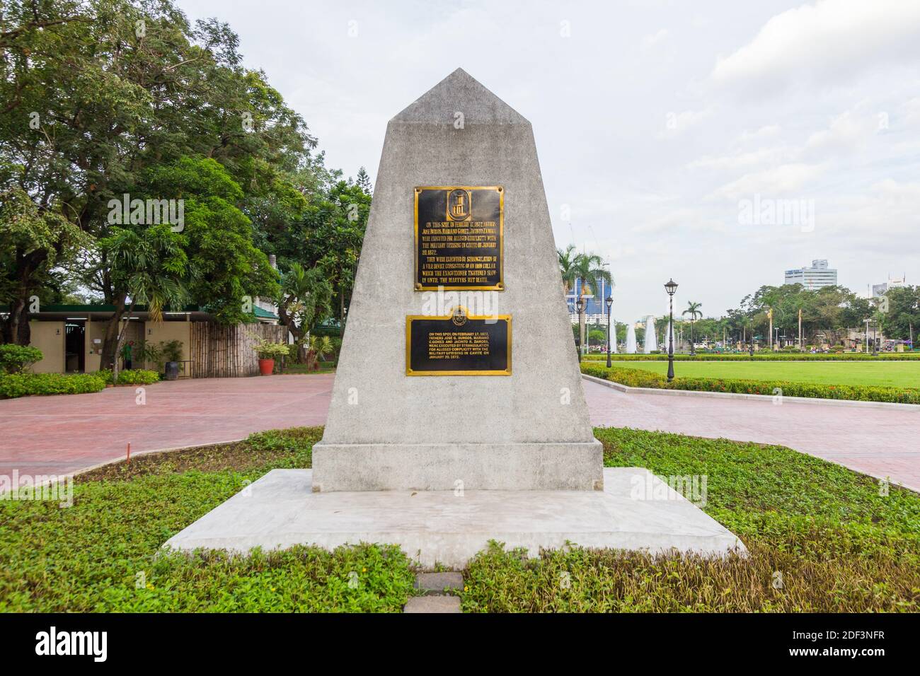 Le monument GomBurZa au Parc Rizal de Manille, Philippines Banque D'Images