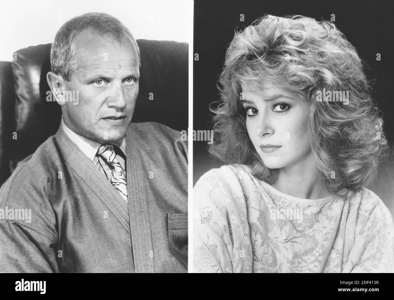 (G-D) Steven Burkoff en tant que Victor Maitland et Lisa Eilbacher en tant qu'amie d'enfance du détective Alel Foley (Eddie Murphy) Jenny Summers, Banque D'Images