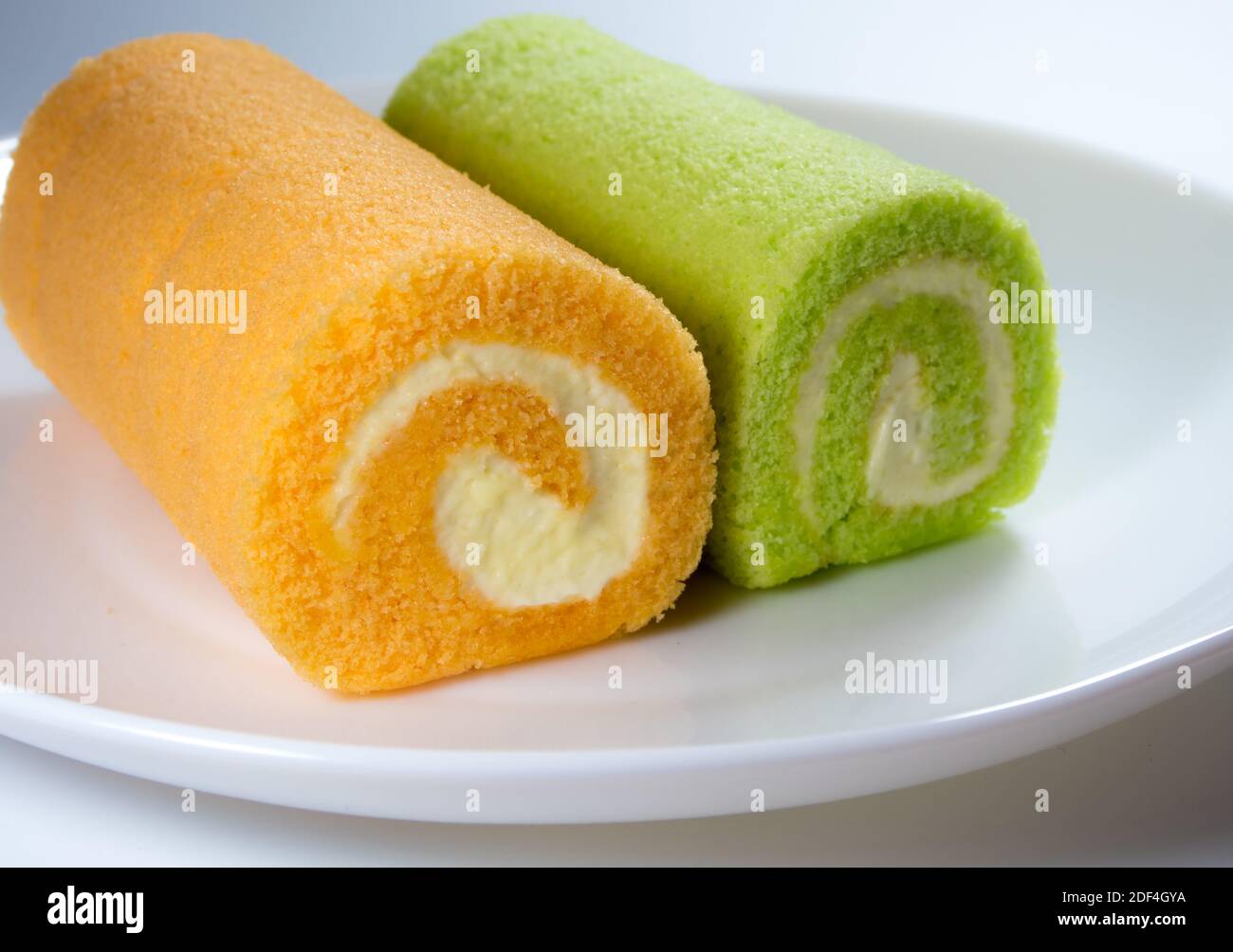 Gout Orange Vert Et Pandan Gateau Rouleau Photo Stock Alamy