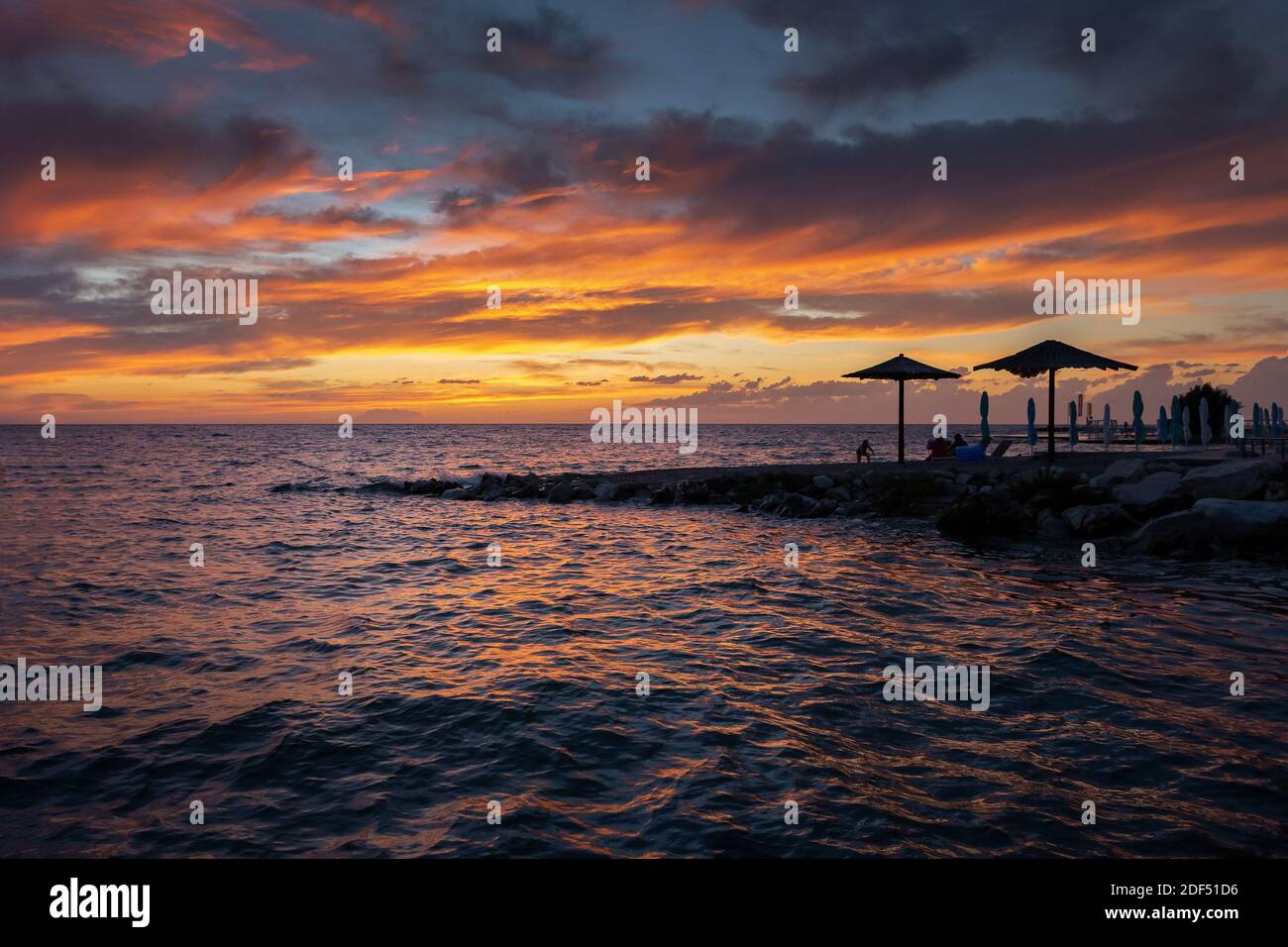 Une belle photo de Bandstand Promenade à Mumbai, Inde au coucher du soleil - parfait pour l'arrière-plan Banque D'Images