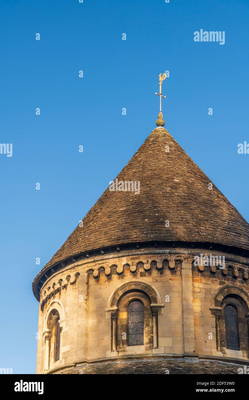Royaume-Uni, Angleterre, Cambridgeshire, Cambridge, Bridge Street, l'église du Saint-Sépulcre, généralement connue sous le nom d'église ronde Banque D'Images