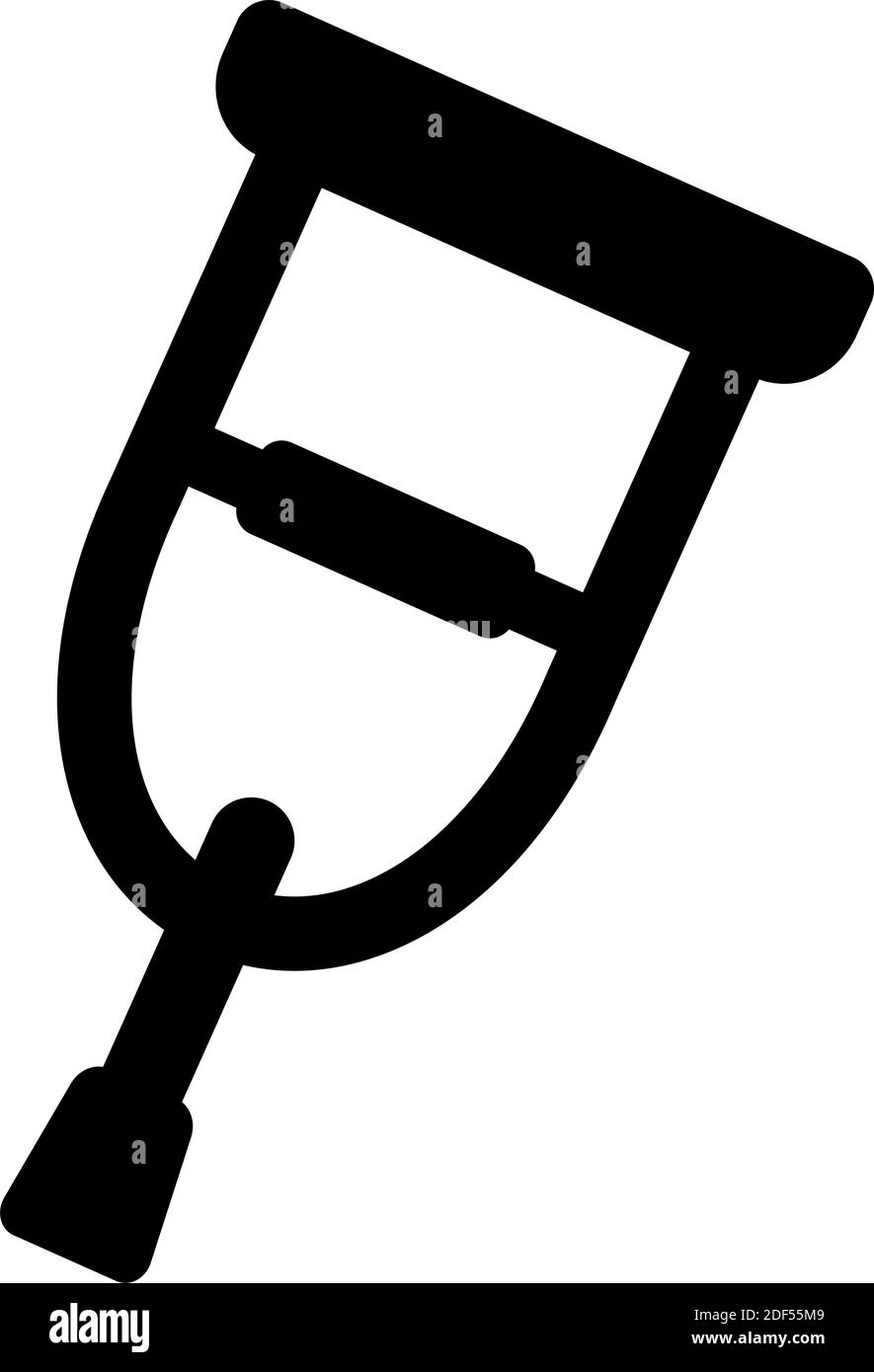 Illustration de l'icône de vecteur de béquille ( blessure, hôpital, handicap) Illustration de Vecteur