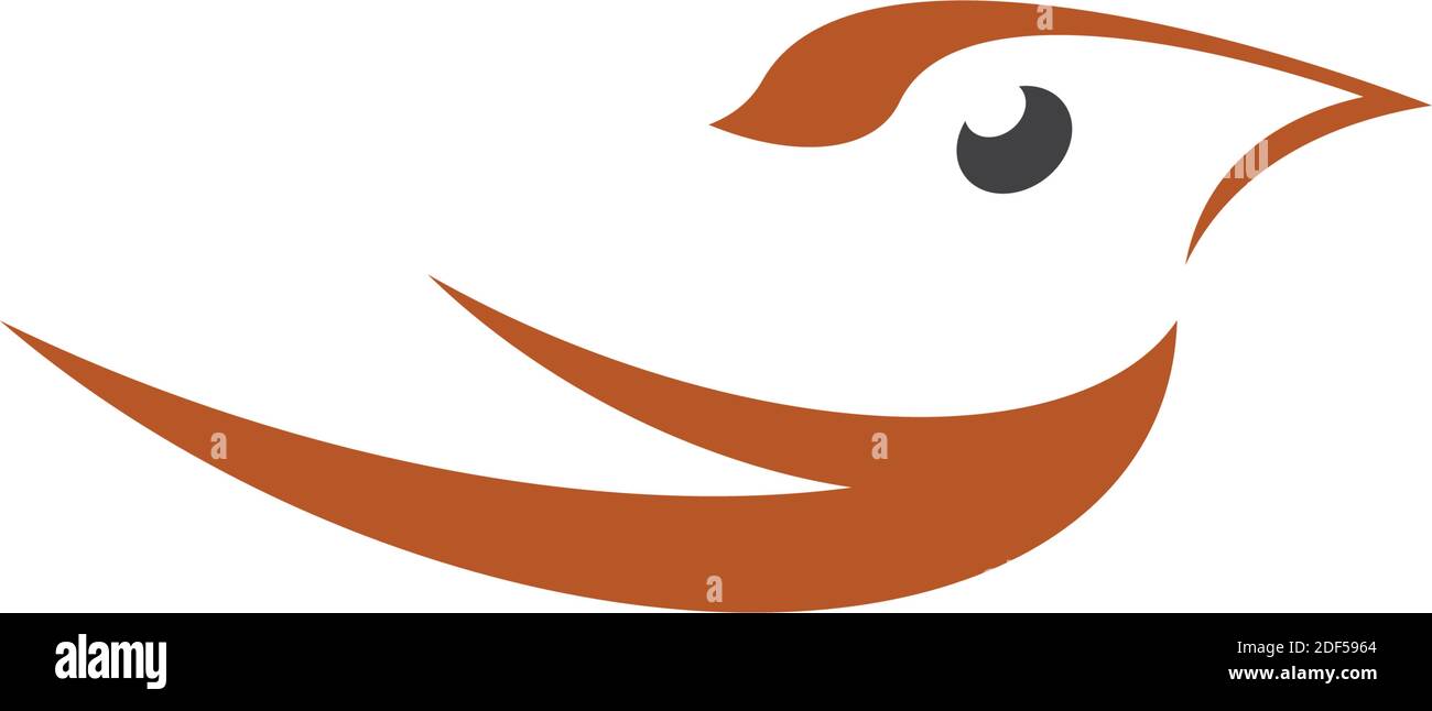 icône oiseau logo stylisé symbole vecteur Illustration de Vecteur