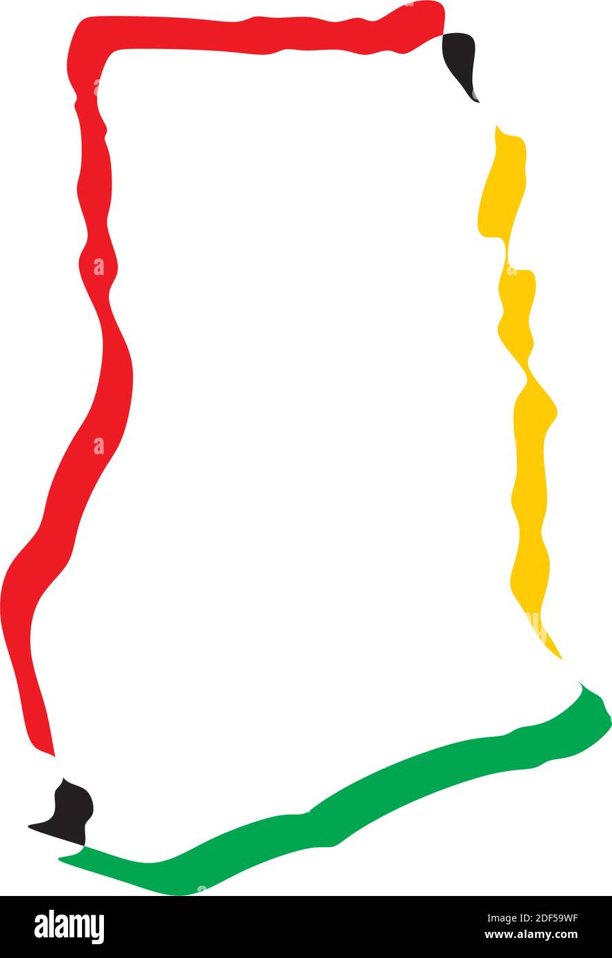 ghana carte icône vecteur signe conception Illustration de Vecteur