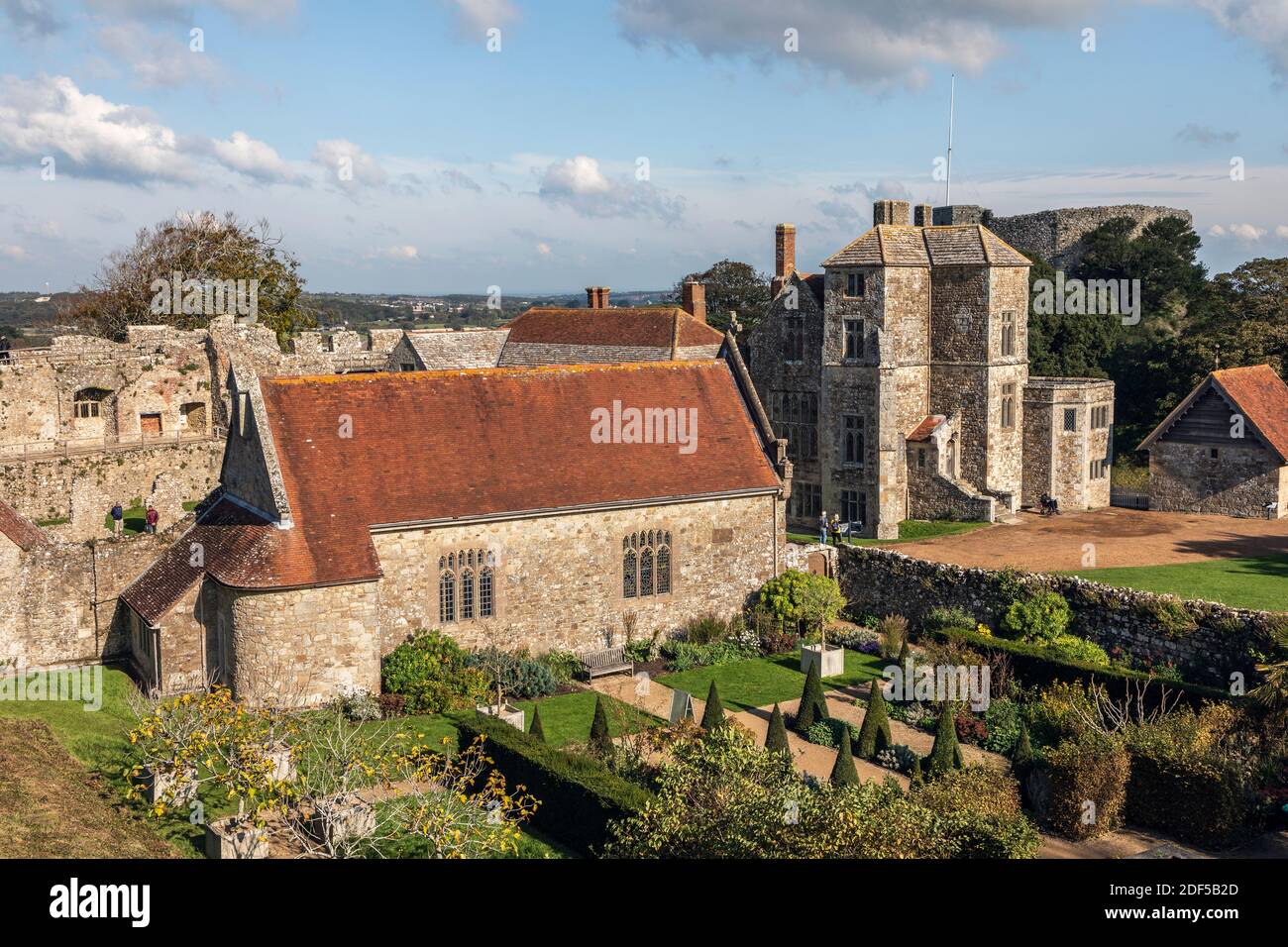 Le jardin de la princesse Beatrice à l'intérieur du château de Carisbrooke, Newport, île de Wight Banque D'Images