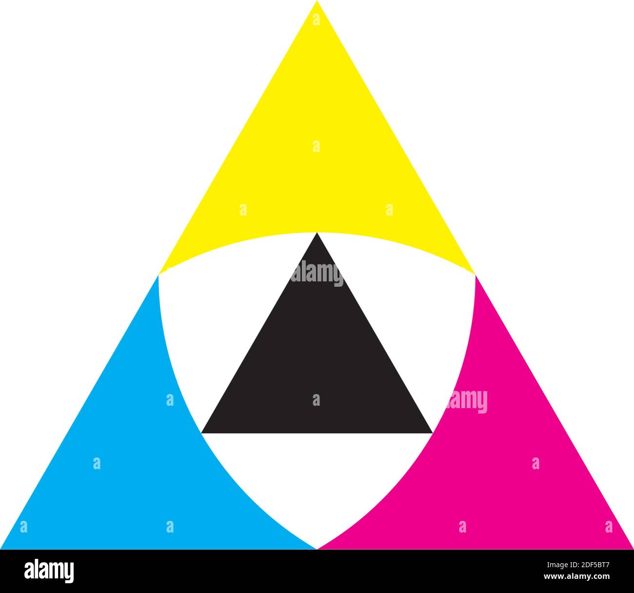 logo d'impression cmjn triangle géométrique icône vecteur Illustration de Vecteur