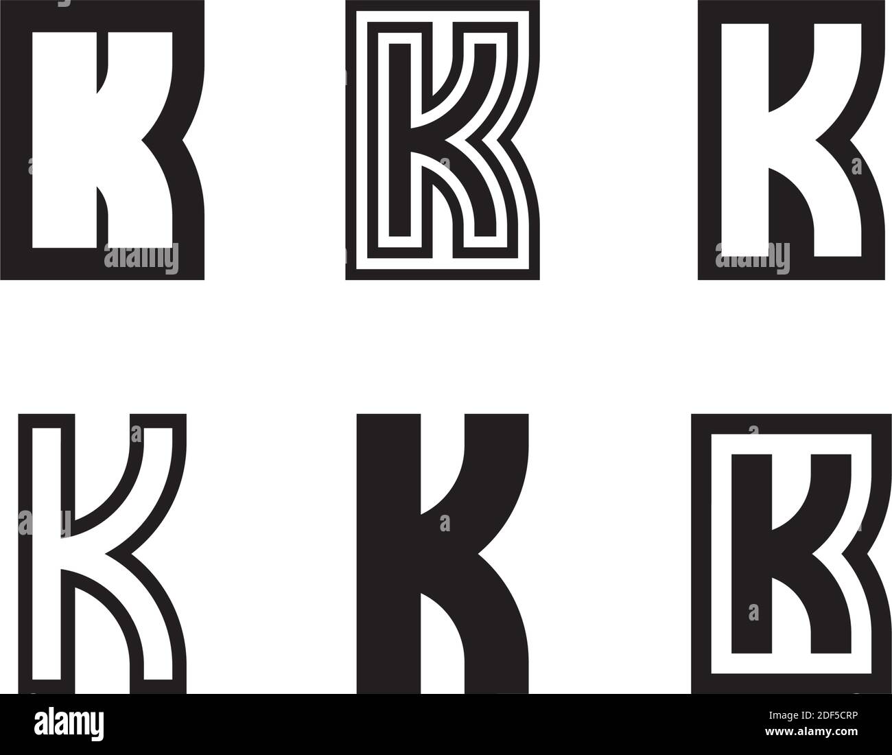 k logo lettre jeu noir vecteur icônes design Illustration de Vecteur