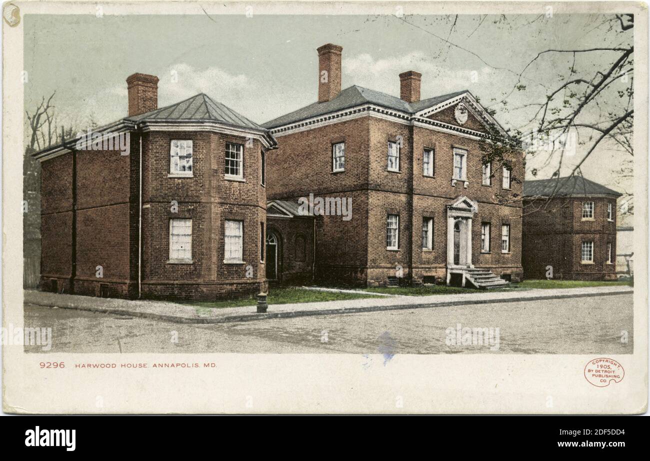 Harwood House, Annapolis, Md., image fixe, cartes postales, 1898 - 1931 Banque D'Images
