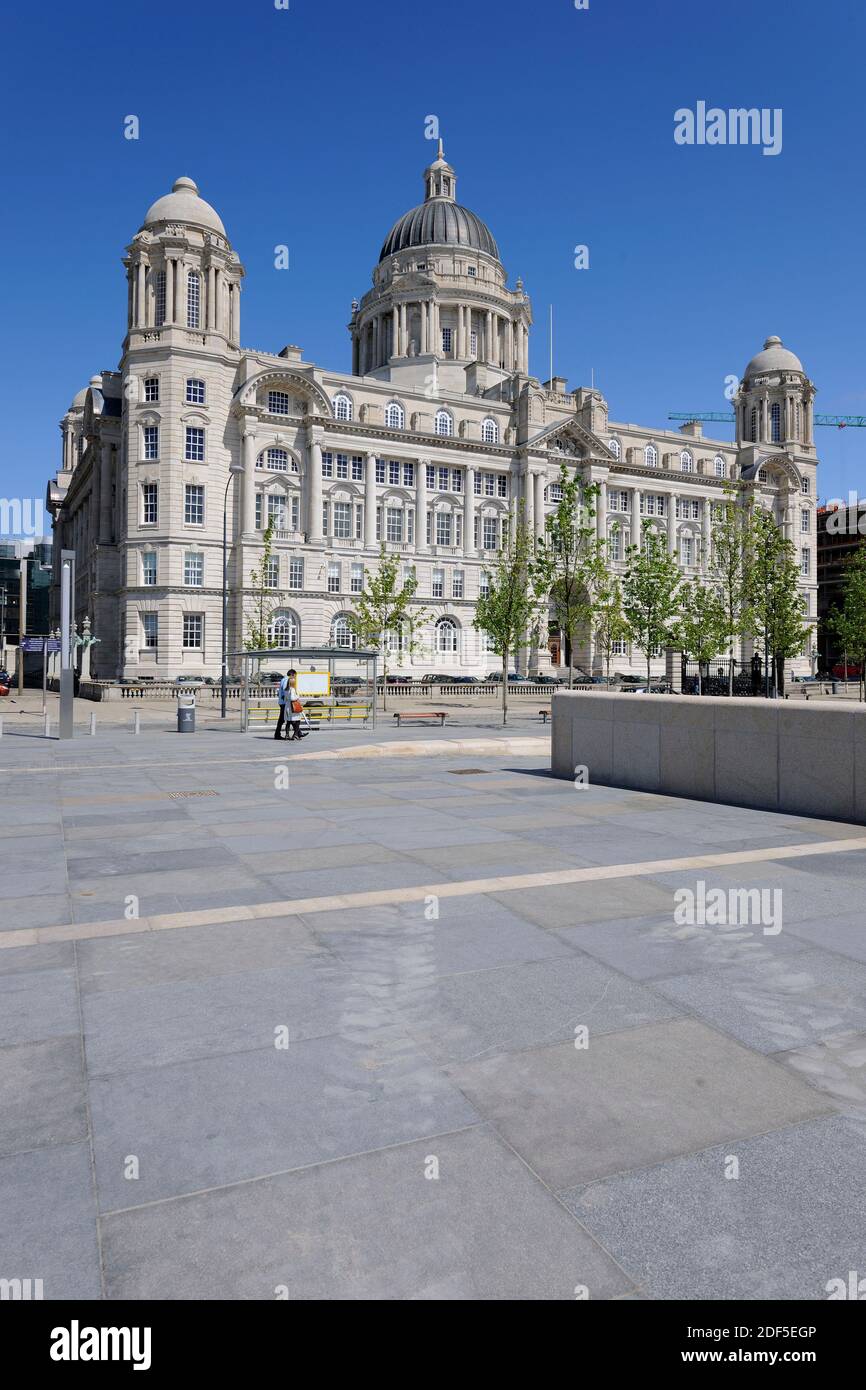Liverpool, Three Graces, front de mer, Liver Building, Cunard Building, Port of Liverpool Building Banque D'Images