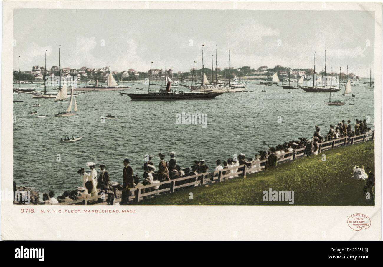 New York Yacht Club, Marblehead, Massachusetts, photo, cartes postales, 1898 - 1931 Banque D'Images