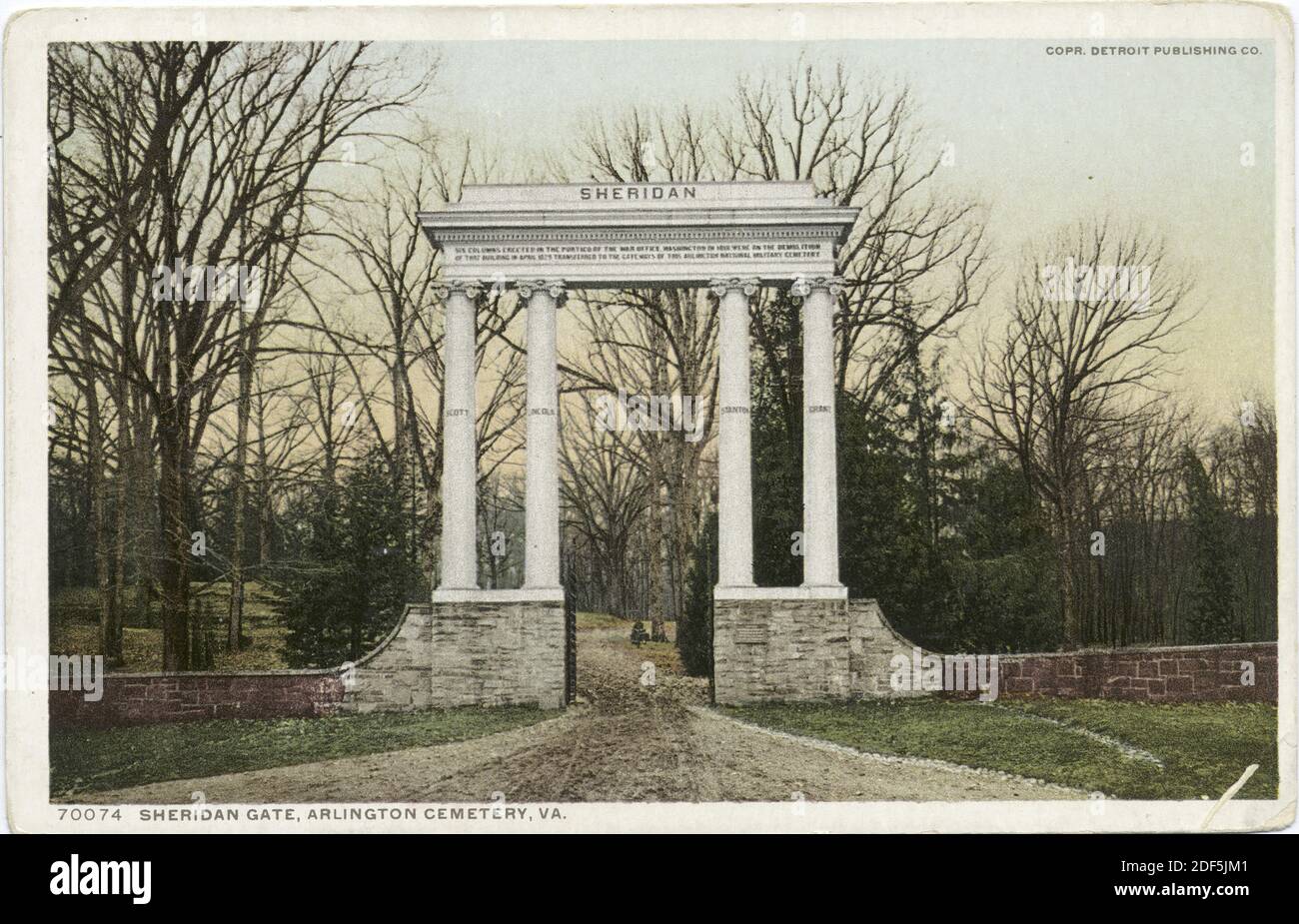 Porte Sheridan, cimetière, Arlington, Virginie, image fixe, cartes postales, 1898 - 1931 Banque D'Images