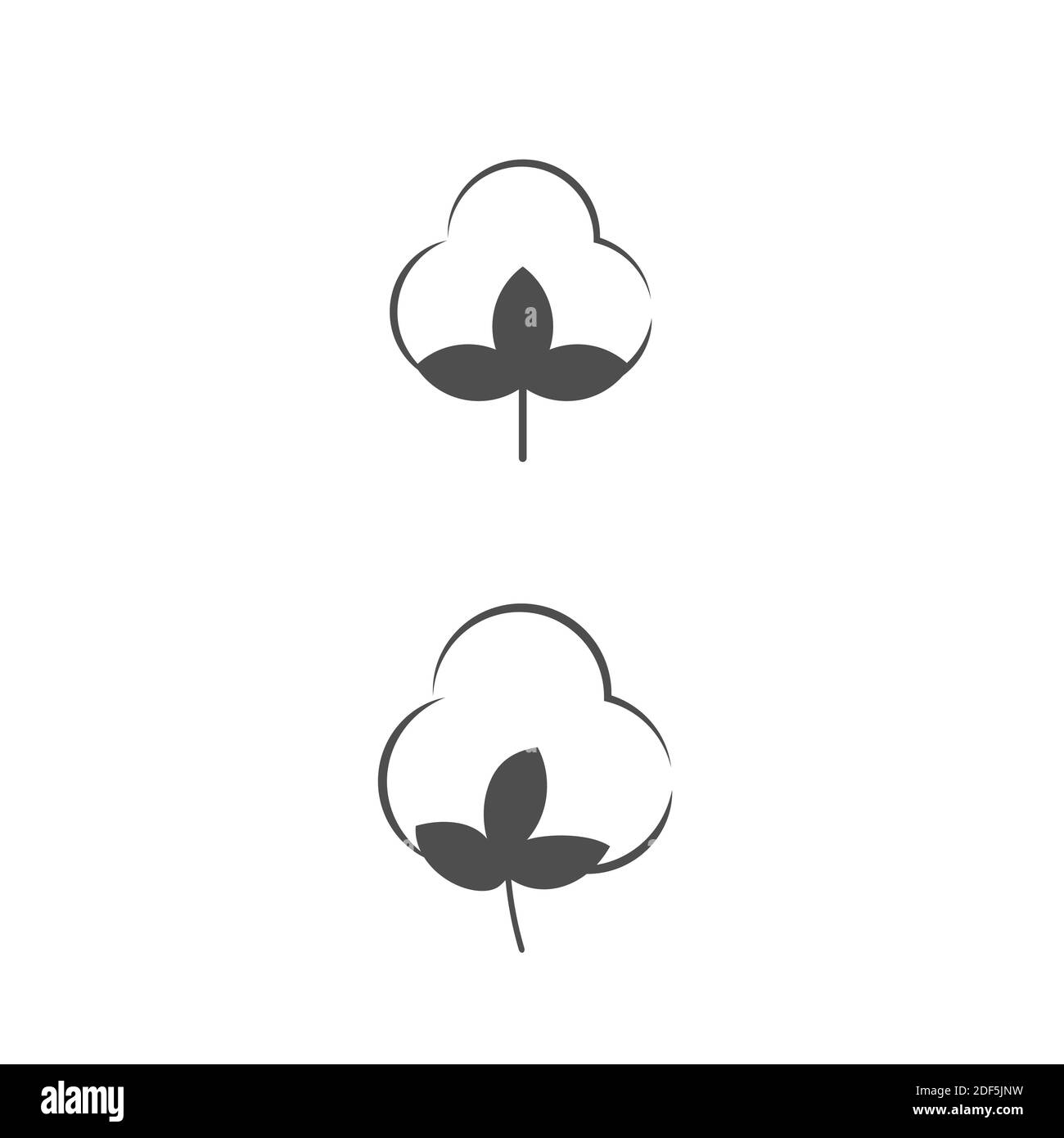 Symbole de modèle d'icône à motif fleuri en coton Illustration de Vecteur