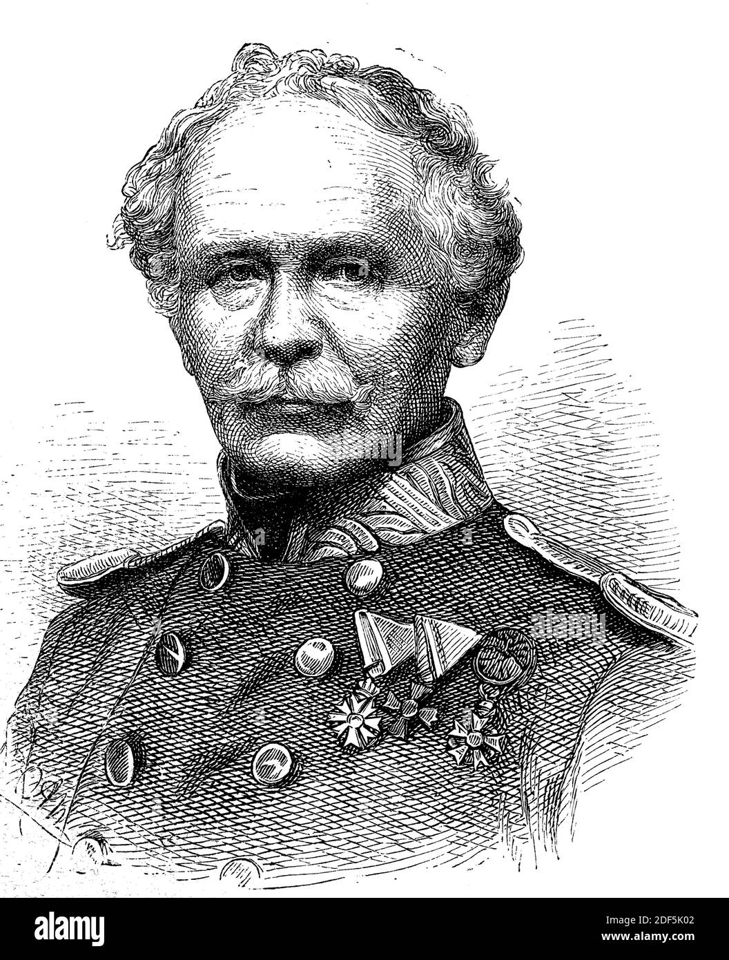 Jakob Michael Karl Hartmann, du 1843 Knight von Hartmann et du 1871 Baron von Hartmann, du 4 février 1795 au 23 février 1873, officier, le plus récent général de l'infanterie de l'armée bavaroise / Jakob Michael Karl Hartmann, ab 1843 Ritter von Hartmann und ab 1871 Freiherr von Hartmann, 4. Février 1795 - 23. Février 1873, ein Offizier, zuletzt General der Infanterie der Bayerischen Armee, Historisch, historique, numérique reproduction améliorée d'un original du 19ème siècle / digitale Reproduktion einer Originalvorlage aus dem 19. Jahrhundert Banque D'Images