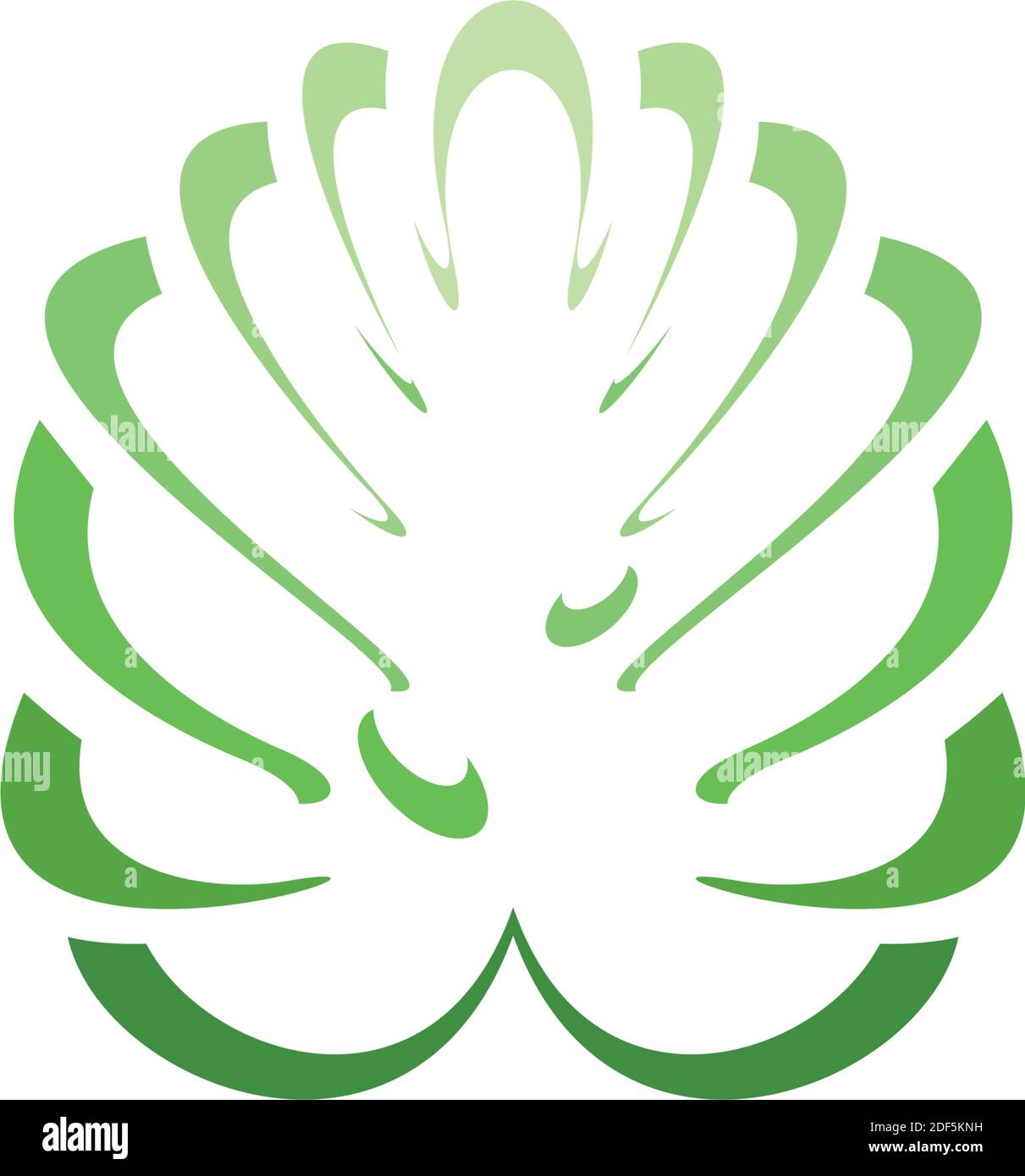 logo de feuille de plante de monstera Illustration de Vecteur