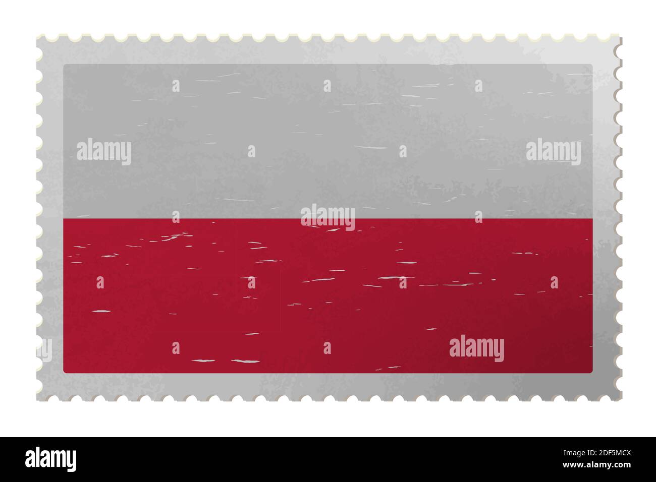 Drapeau de Pologne sur timbre-poste de merde, vecteur Illustration de Vecteur