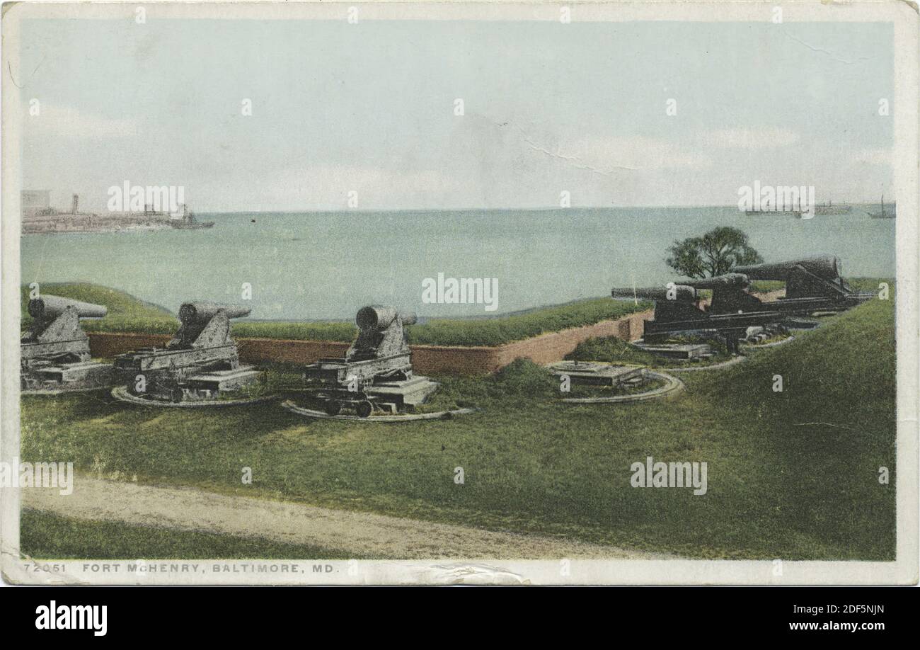 Fort McHenry, Baltimore, Maryland, image fixe, cartes postales, 1898 - 1931 Banque D'Images