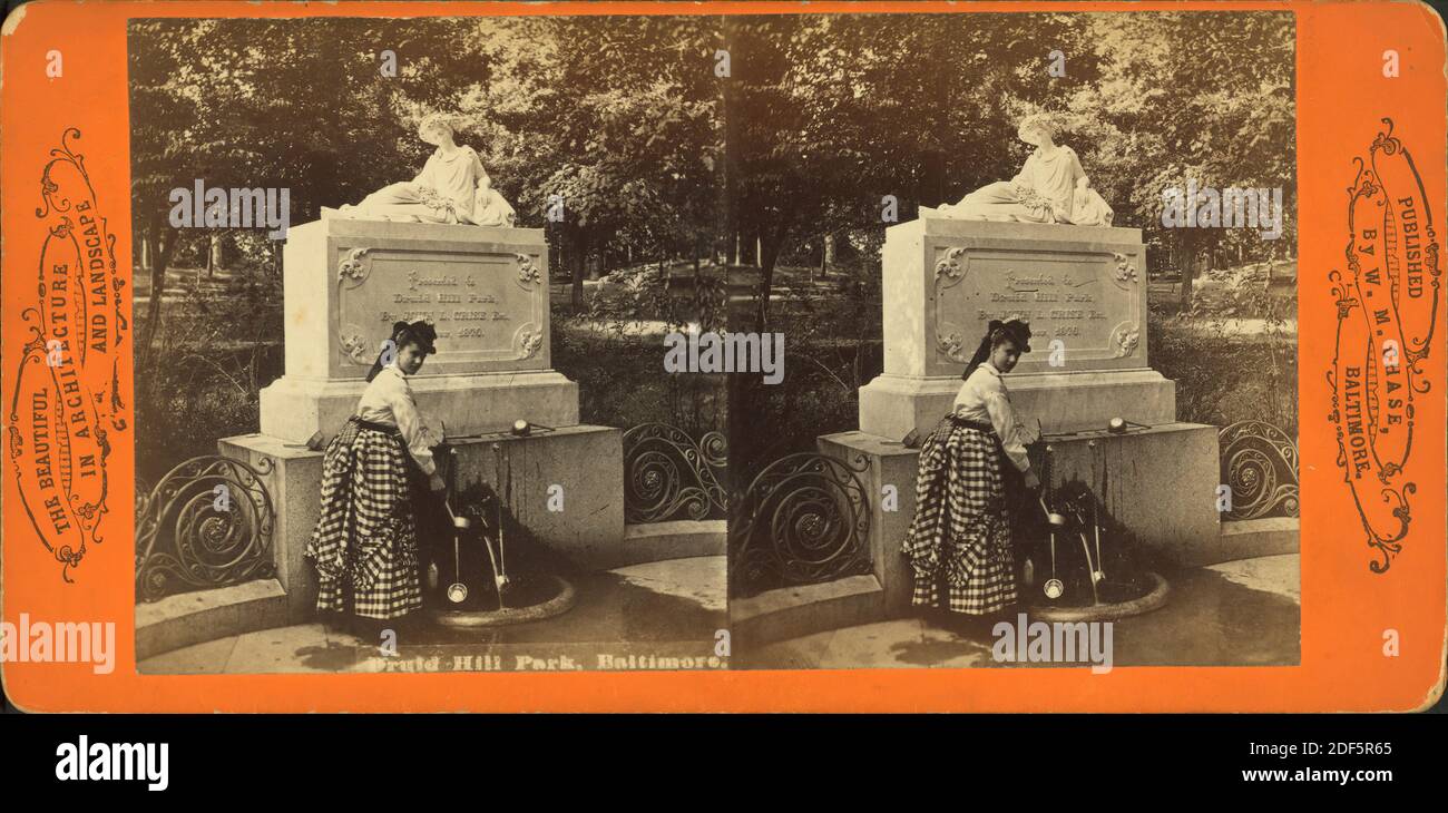 Druid Hill Park, Baltimore., image fixe, stéréographes, 1885, Chase, W. M. (William M.) (env. 1818-1901 Banque D'Images