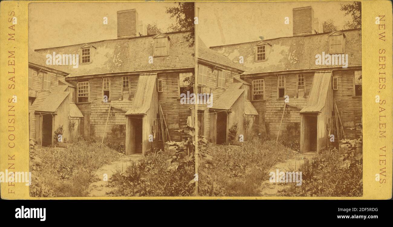 Roger Williams House (Witch House)., image fixe, stéréographes, 1850 - 1930, cousins, Frank (n. 1851 Banque D'Images
