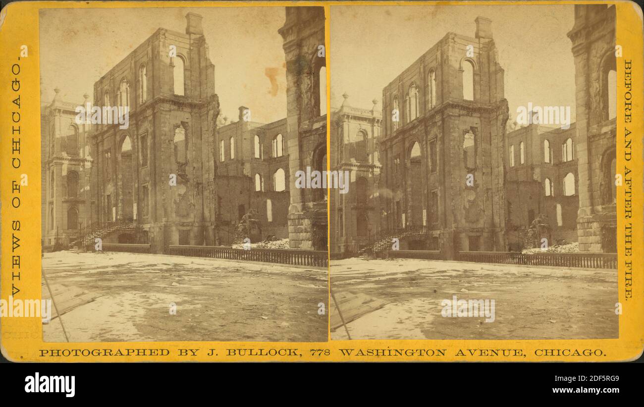 Palais de justice., image fixe, stéréographes, 1871, Bullock, John (b. 1827 Banque D'Images