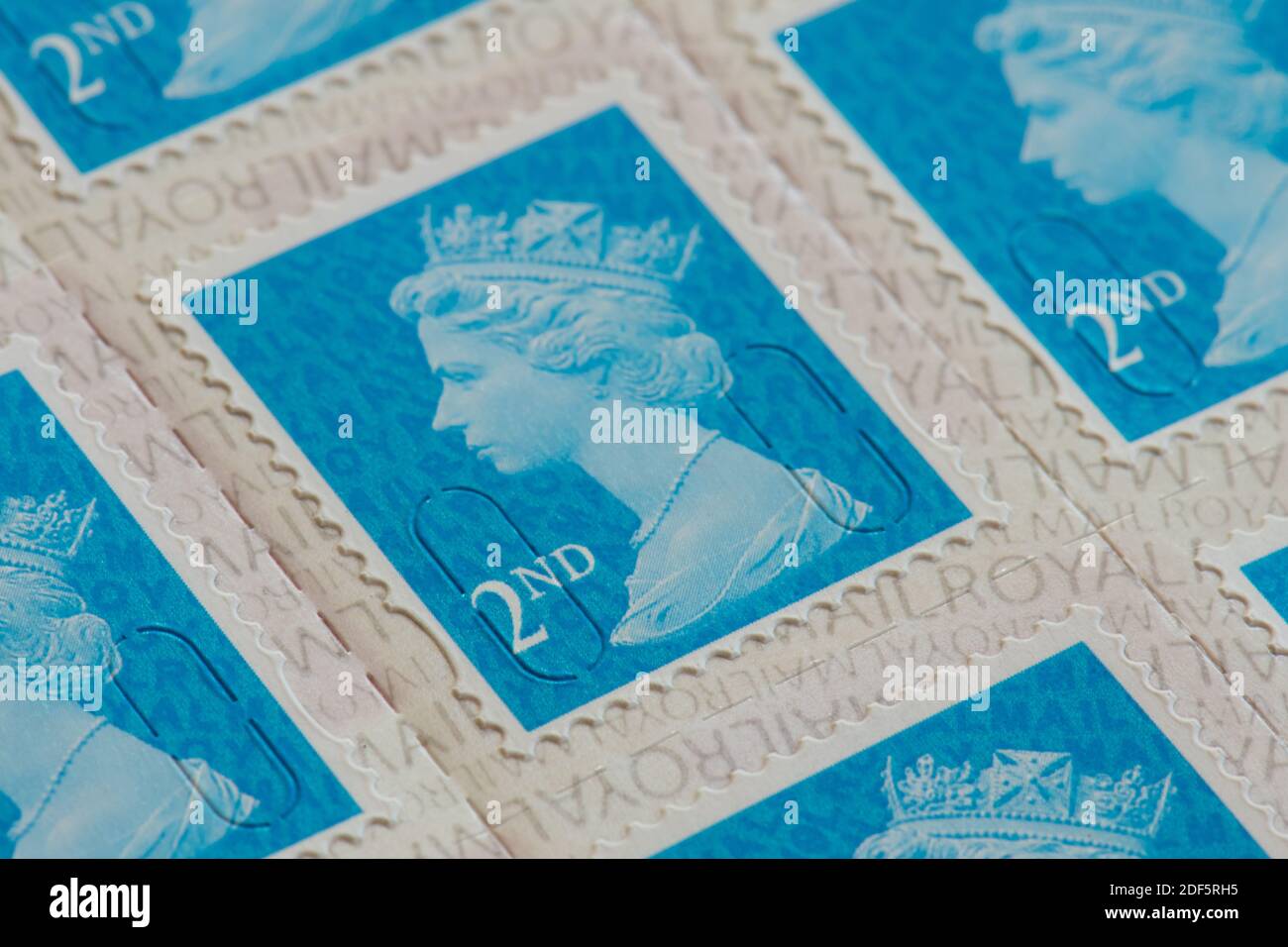 Timbre de deuxième classe - Royaume-Uni Banque D'Images