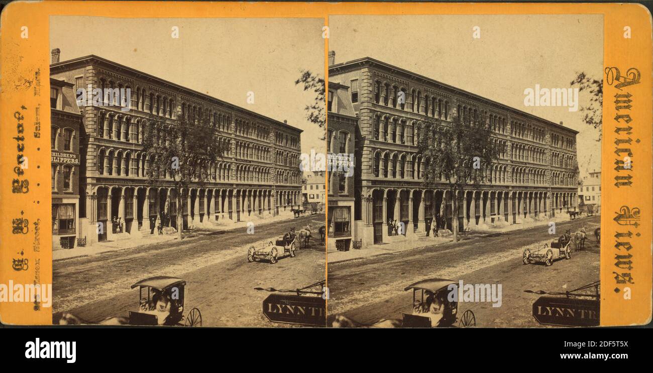 Vue d'une rue commerciale., image fixe, stéréographes, 1850 - 1930, Proctor, G. K Banque D'Images