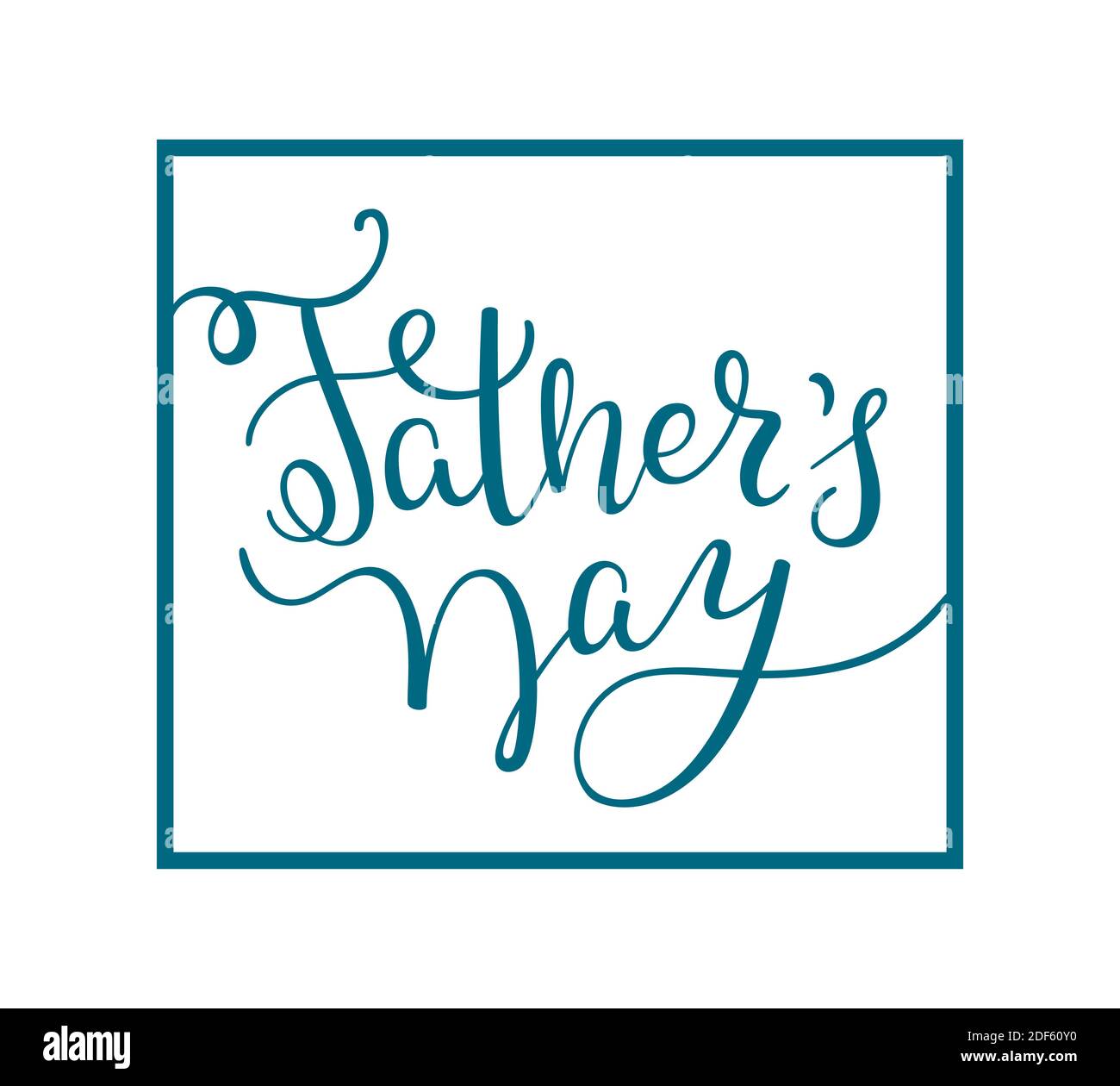 Lettrage à la main pour la fête des pères. Modèle pour carte de vœux, affiche, bannière, impression. Illustration de Vecteur